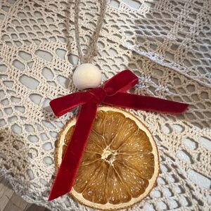 Red Velvet Bow Holiday Ornament